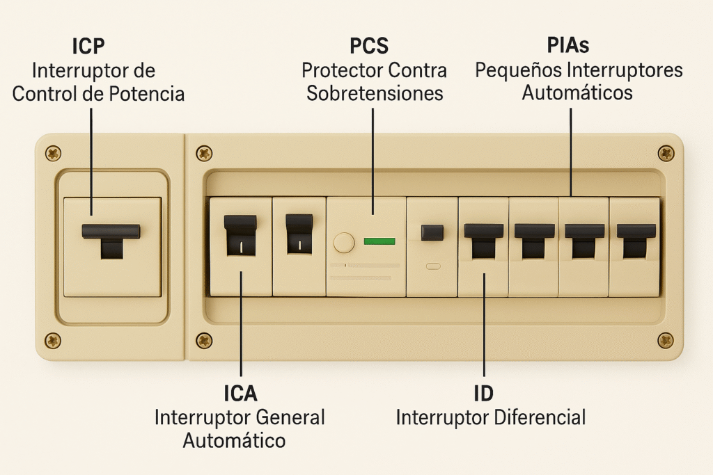 Componentes de cuadro eléctrico en Zaragoza